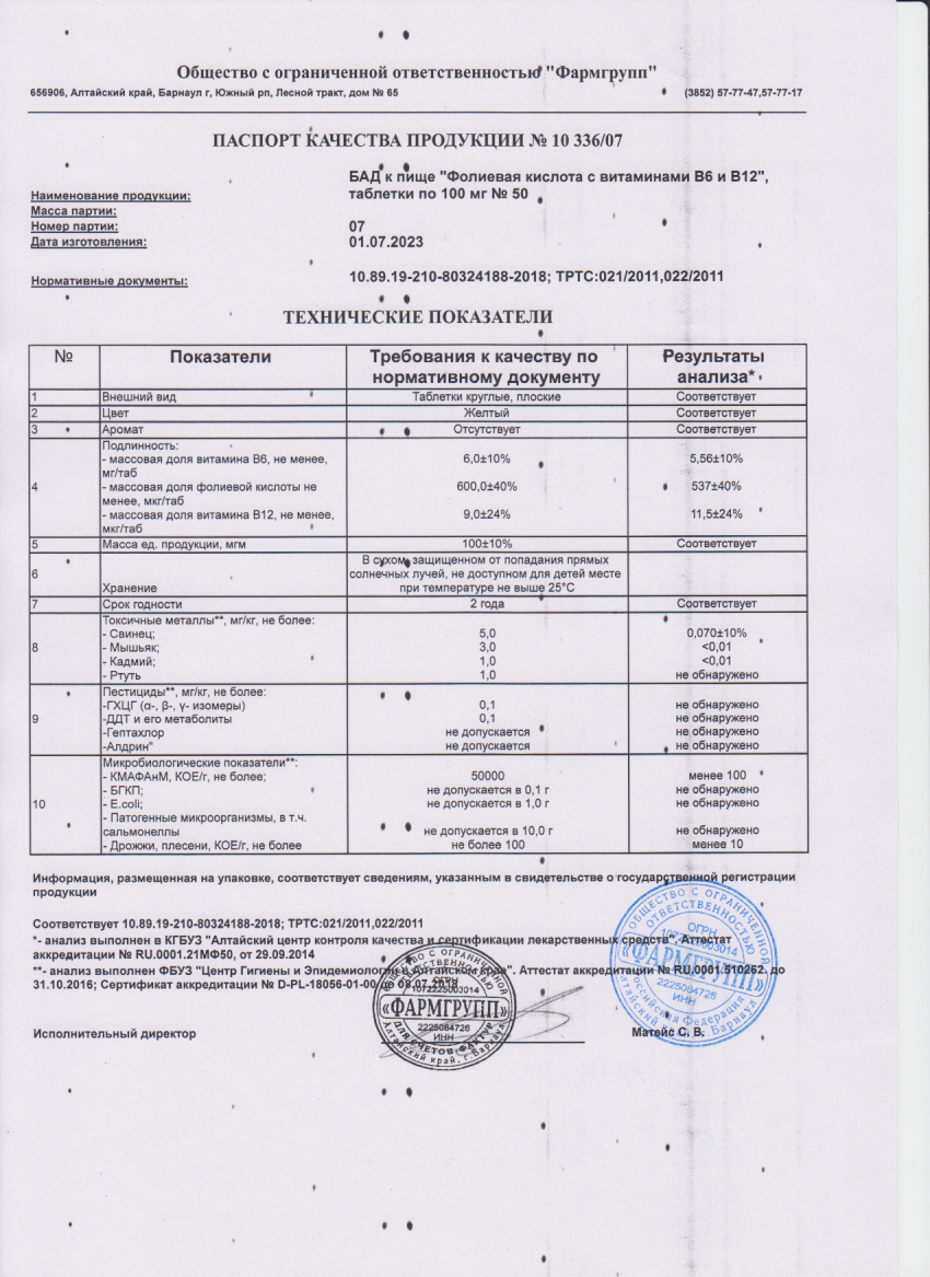 Паспорт №072023